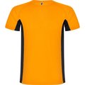 Camiseta técnica de poliéster NARANJA FLUOR/NEGRO XL