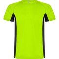 Camiseta técnica de poliéster VERDE FLUOR/NEGRO L