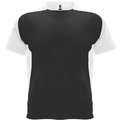 Camiseta técnica transpirable de secado rápido Negro/Blanco S