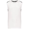 Camiseta tirantes deportiva bicolor Blanco XXL