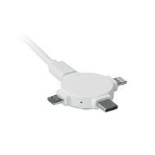 Cable de Carga 3 en 1 Personalizable Blanco