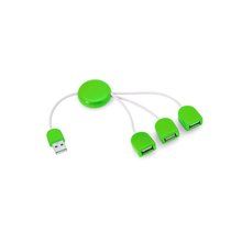 Cable de Carga con 3 puertos USB 2.0 Verde