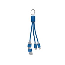 Cable de Carga 4 en 1 Llavero Azul Royal