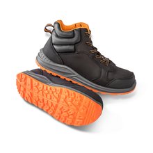 Calzado de seguridad negro y naranja Negro / Naranja / Gris 3 UK