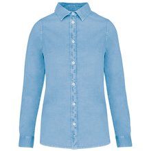 Camisa ajustada eco mujer Washed Cool Blue XS