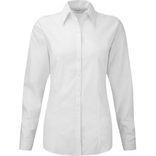 Camisa ajustada manga larga mujer Blanco XS