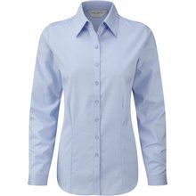 Camisa ajustada manga larga mujer Light Blue XS