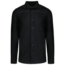 Camisa algodón para hombre entallada Negro XXL