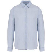 Camisa de algodón orgánico Azul L