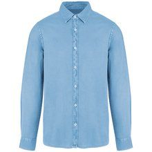 Camisa algodón orgánico hombre Washed Cool Blue S