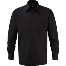 Camisa de algodón puro hombre Black S