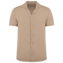 Camisa con cuello bowling Washed Cream Coffee S