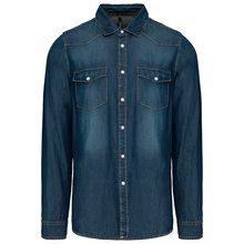 Camisa denim manga larga Blue Jean S