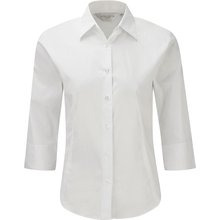 Camisa entallada media manga Blanco S