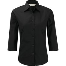 Camisa entallada media manga Negro L