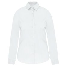 Camisa entallado manga larga mujer Blanco S