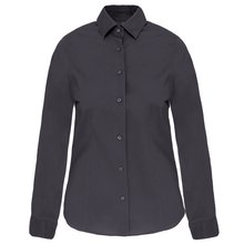 Camisa entallado manga larga mujer Gris XS