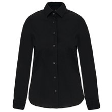 Camisa entallado manga larga mujer Negro XS