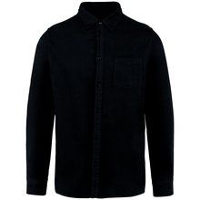 Camisa franela hombre algodón orgánico Black S