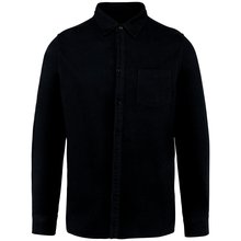 Camisa franela hombre algodón orgánico Negro S