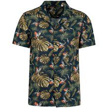 Camisa hawaiana hombre Navy Paradise Bird XS