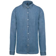 Camisa hombre algodón efecto Denim Azul 3XL