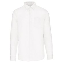 Camisa de lino hombre Blanco 3XL