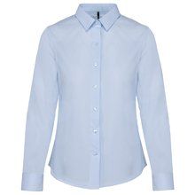 Camisa mujer 100% algodón Azul / Blanco L