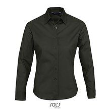 Camisa Mujer en Algodón y Elastano Negro 3XL