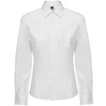 Camisa Mujer Entallada con Bolsillo Blanco L