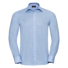 Camisa oxford Corte entallado de manga larga Azul L