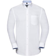 Camisa Oxford efecto lavado Azul / Blanco L