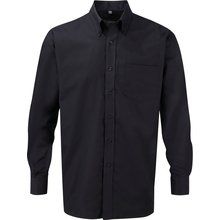 Camisa Oxford hombre planchado mínimo Black S