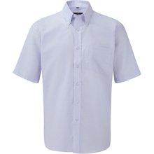 Camisa Oxford DE manga corta hombre Azul M
