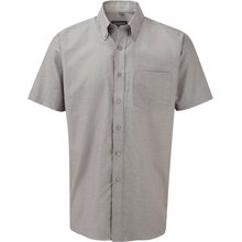 Camisa Oxford DE manga corta hombre Gris XL