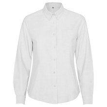 Camisa Oxford Mujer Entallada Manga Larga Blanco S