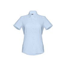 Camisa oxford mujer manga corta entallada Azul Claro L