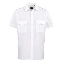 Camisa de Piloto para hombre fácil cuidado White 15 UK