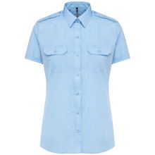 Camisa piloto manga corta mujer Azul L