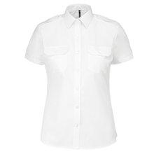 Camisa piloto manga corta mujer Blanco M