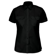 Camisa piloto manga corta mujer Negro S