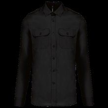 Camisa de piloto manga larga para hombre Black S