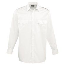 Camisa Piloto manga larga para hombre White 15 UK