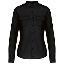 Camisa piloto manga larga mujer Negro M