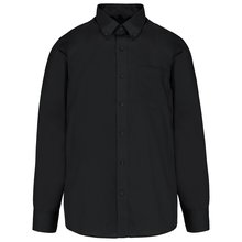 Camisa no-plancha manga larga Negro XL