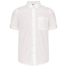 Camisa popelina manga corta infantil Blanco 10/12 ans