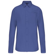 Camisa popelina manga larga hombre Azul L