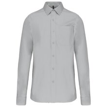 Camisa popelina manga larga hombre Gris L