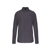 Camisa popelina manga larga hombre Gris L