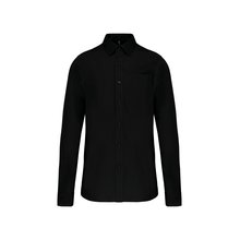 Camisa popelina manga larga hombre Negro XS